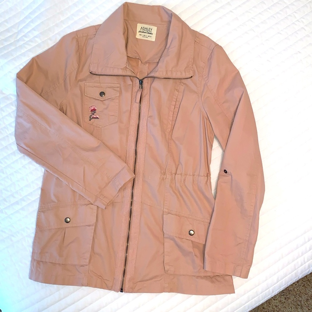 Embroidered Roses utility Jacket from Francesca’s size L